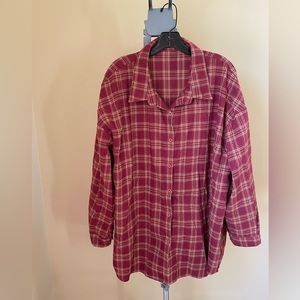 Shein Curvy shirt jacket in a size 2X.